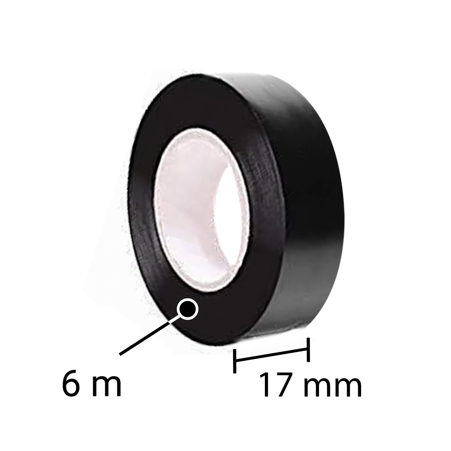 TRENDIKRAFT 17 mm X 6 meter Pack of 1 Black PVC Self Adhesive Vinyl Insulation Electrical Insulating Tape For Electric Wire
