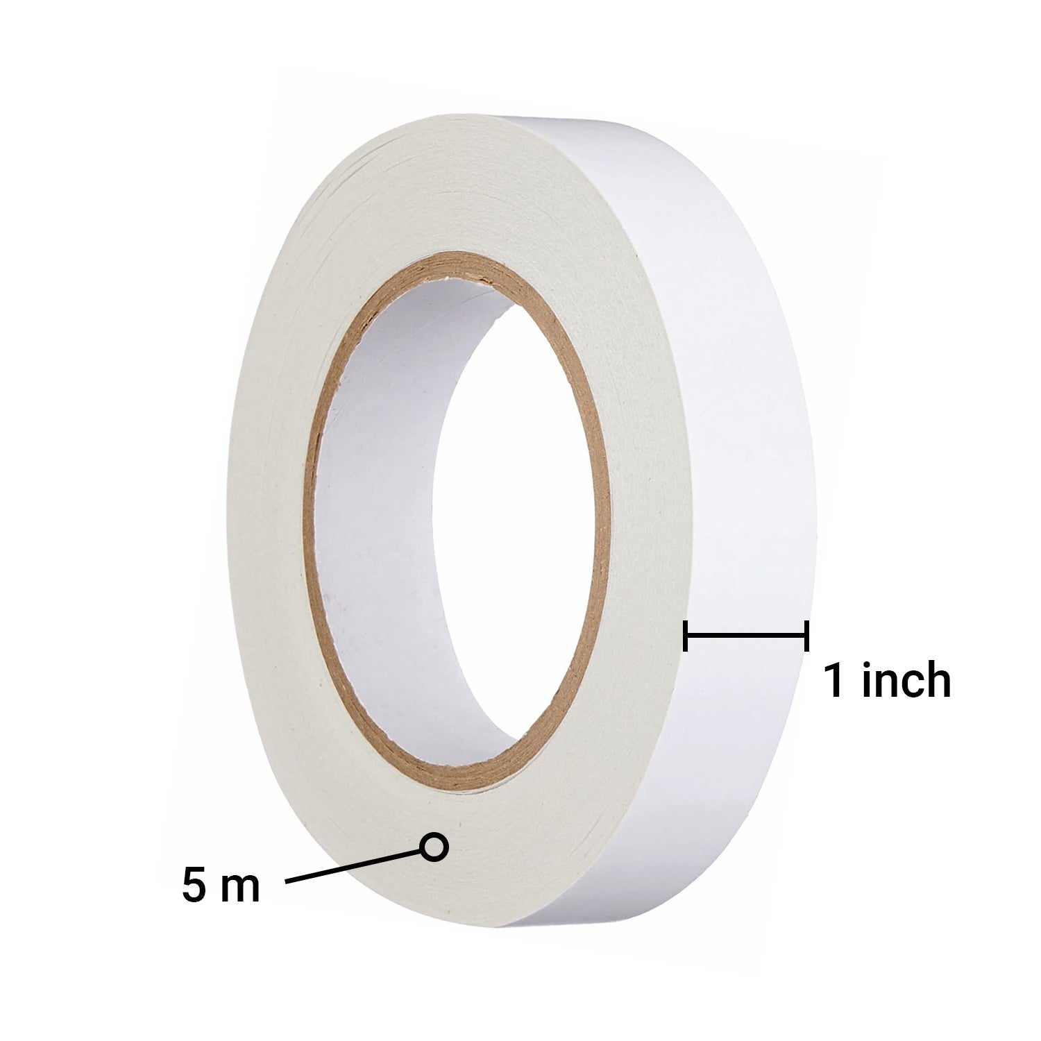 TRENDIKRAFT 1 inch or 24mm x 50 meter Pack of 1 Thin Double Sided Tissue Tape for Clothes & DIY Crafts Two Way Strong Adhesive Transperant Wall Safe Tape for Home Improvement