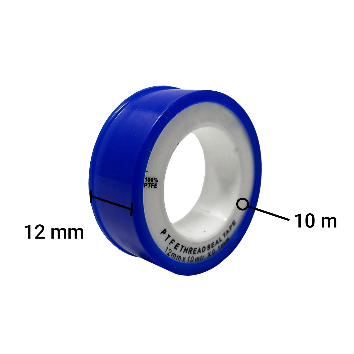 TRENDIKRAFT 12mm x 10 meters Pack of 1 Teflon Thread Sealing Tape for Plumbing Water Tap & Pipe Fittings RO Tap Suitable for Plumbers & Home Use