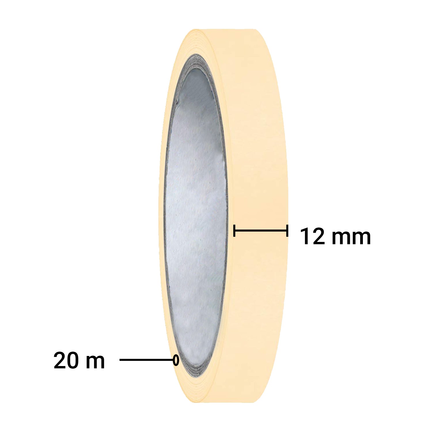 TRENDIKRAFT Masking Paper Tape 12 mm x 20 mtrs Pack of 1 Roll Best for Carpenter Medical Doctors Plumbers Painters, Wall Safe Labelling Drawing Plasters Tape for DIY Craft Painting on Canvas, 1/2 inch