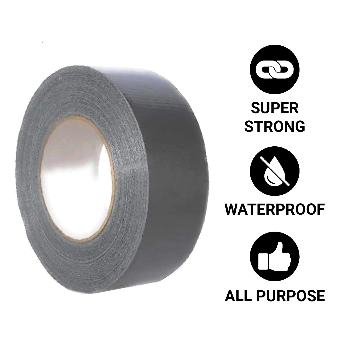 TRENDIKRAFT 48mm x 25 meter Pack of 1 Multipurpose Grey Waterproof Super Adhesive Heavy Duty Duct Tape for Water Leakage in Tank Roof Easy to Tear