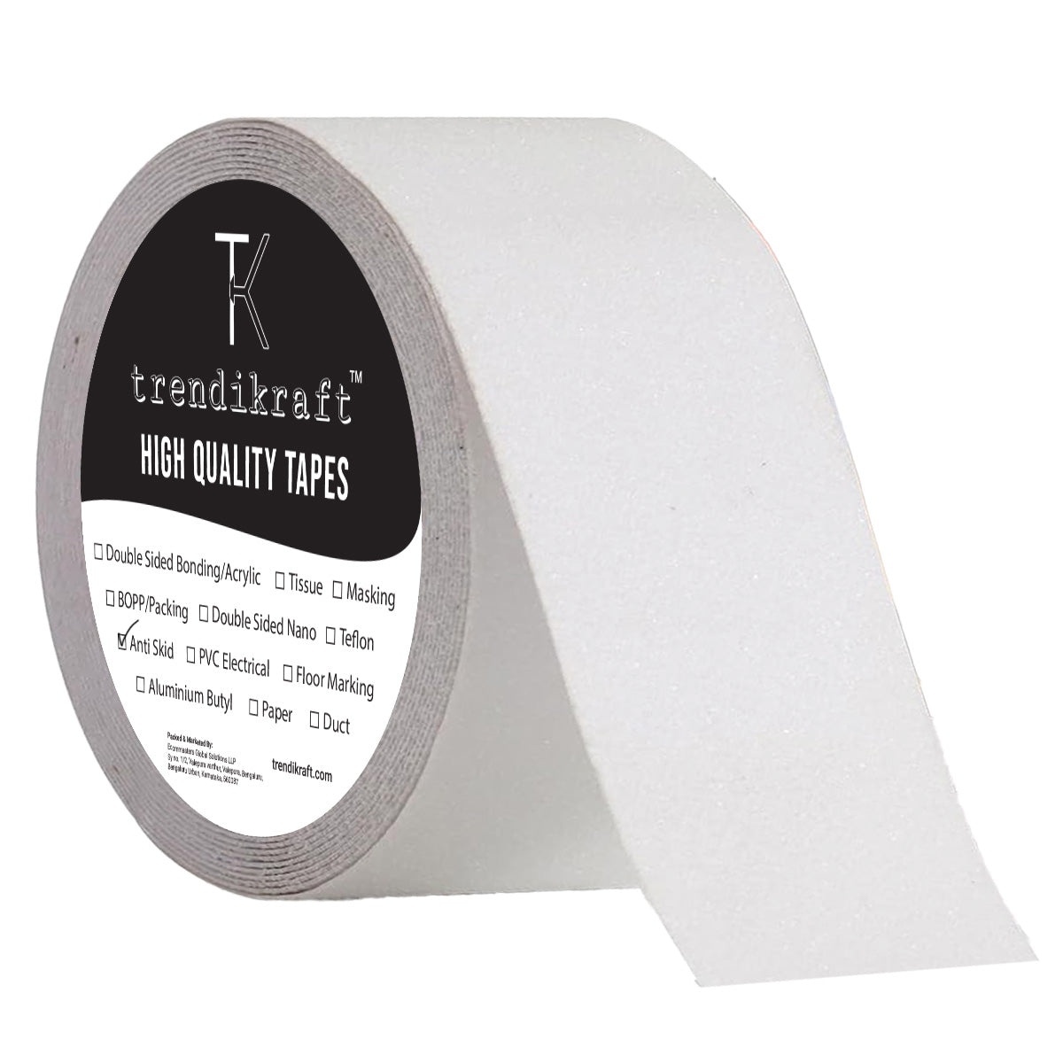 TRENDIKRAFT 50mm x 18 meter Transperant Anti Skid Anti Slip Grip Tape for Stairs Adhesive Caution Tape for Slippery Floors Staircase Ramps Indoor Outdoor Use Keeps You Safe