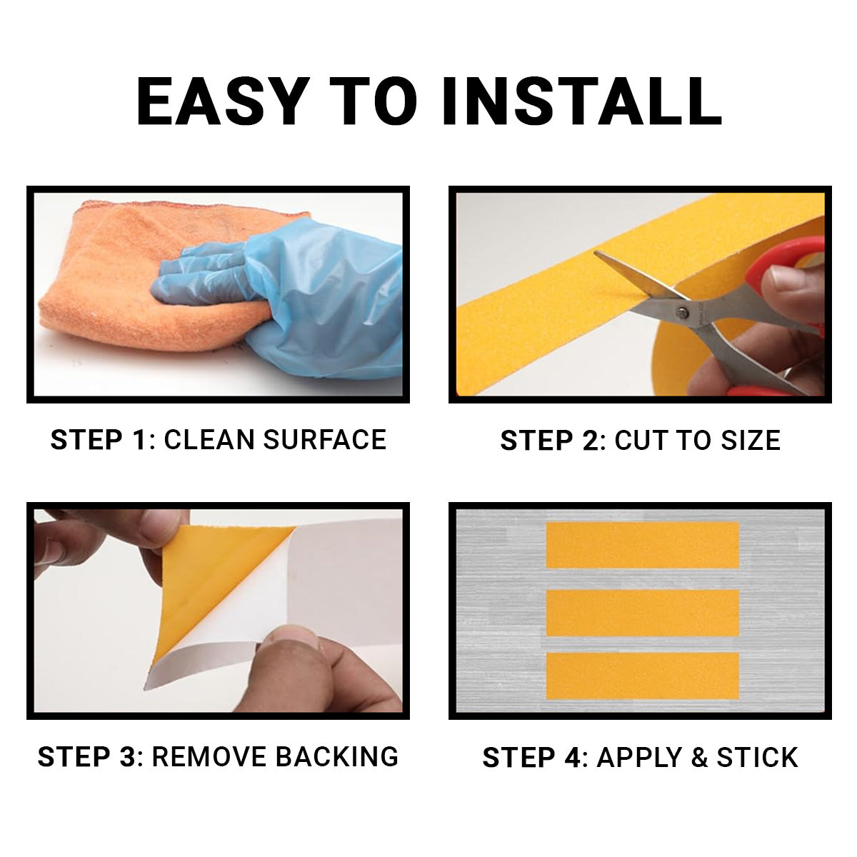TRENDIKRAFT 50mm x 18 meter Yellow Anti Skid Anti Slip Grip Tape for Stairs Adhesive Tape for Slippery Floors Staircase Ramps Indoor Outdoor Use Keeps You Safe