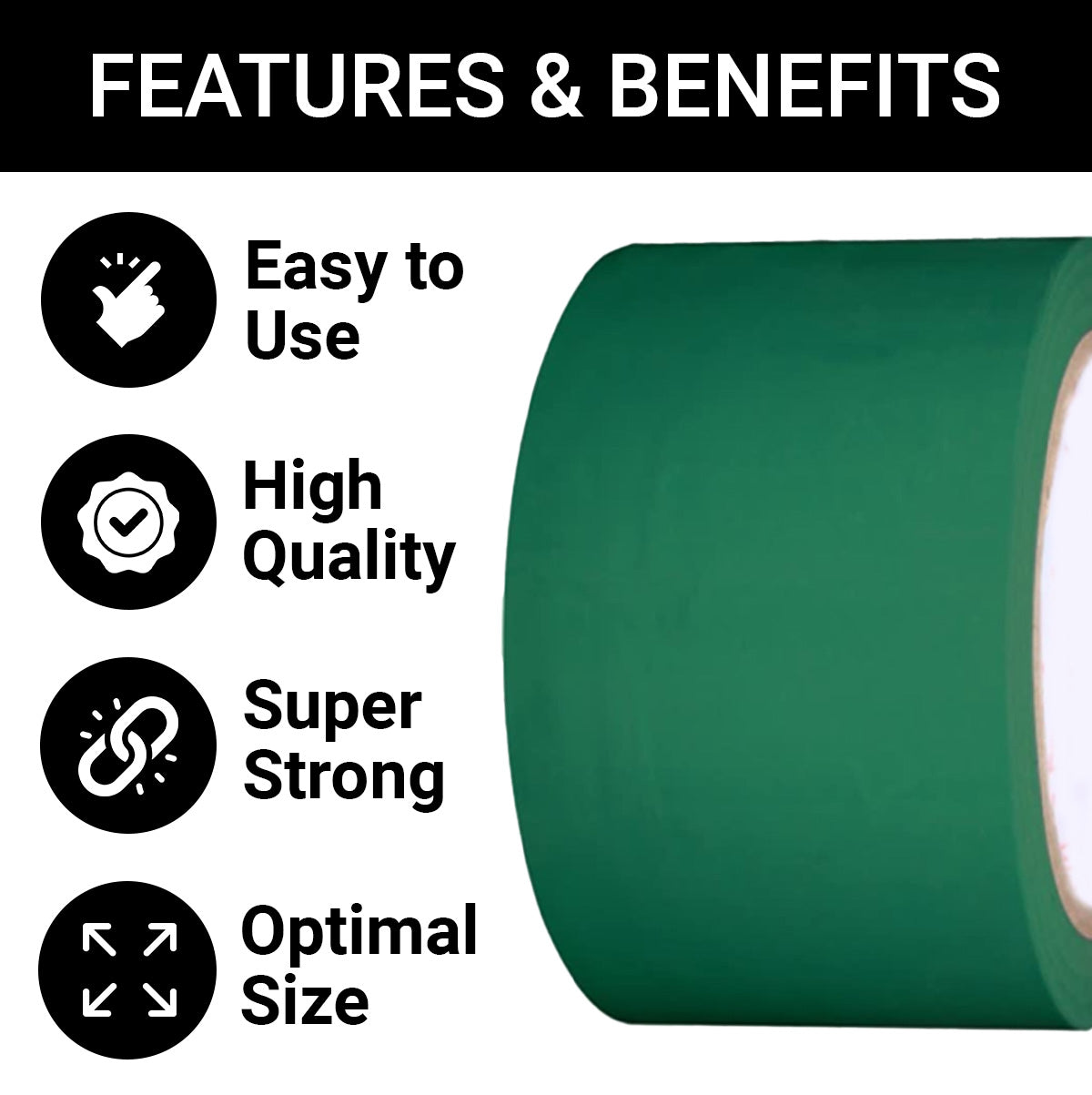 TRENDIKRAFT 4 Inch x 15 mtr Vastu Green Color Tape For Toilet, Kitchen and Home Entrance, Vastu Tape Remedy (Green, 4 Inch, 15 metres)