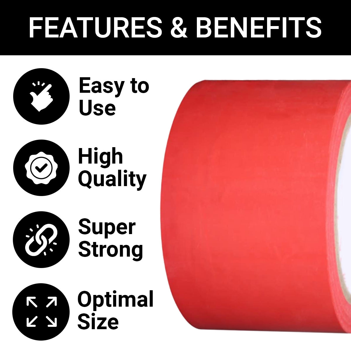 TRENDIKRAFT 4 Inch x 15 mtr Vastu Red Color Tape For Toilet, Kitchen and Home Entrance, Vastu Tape Remedy (Red, 4 Inch, 15 metres)