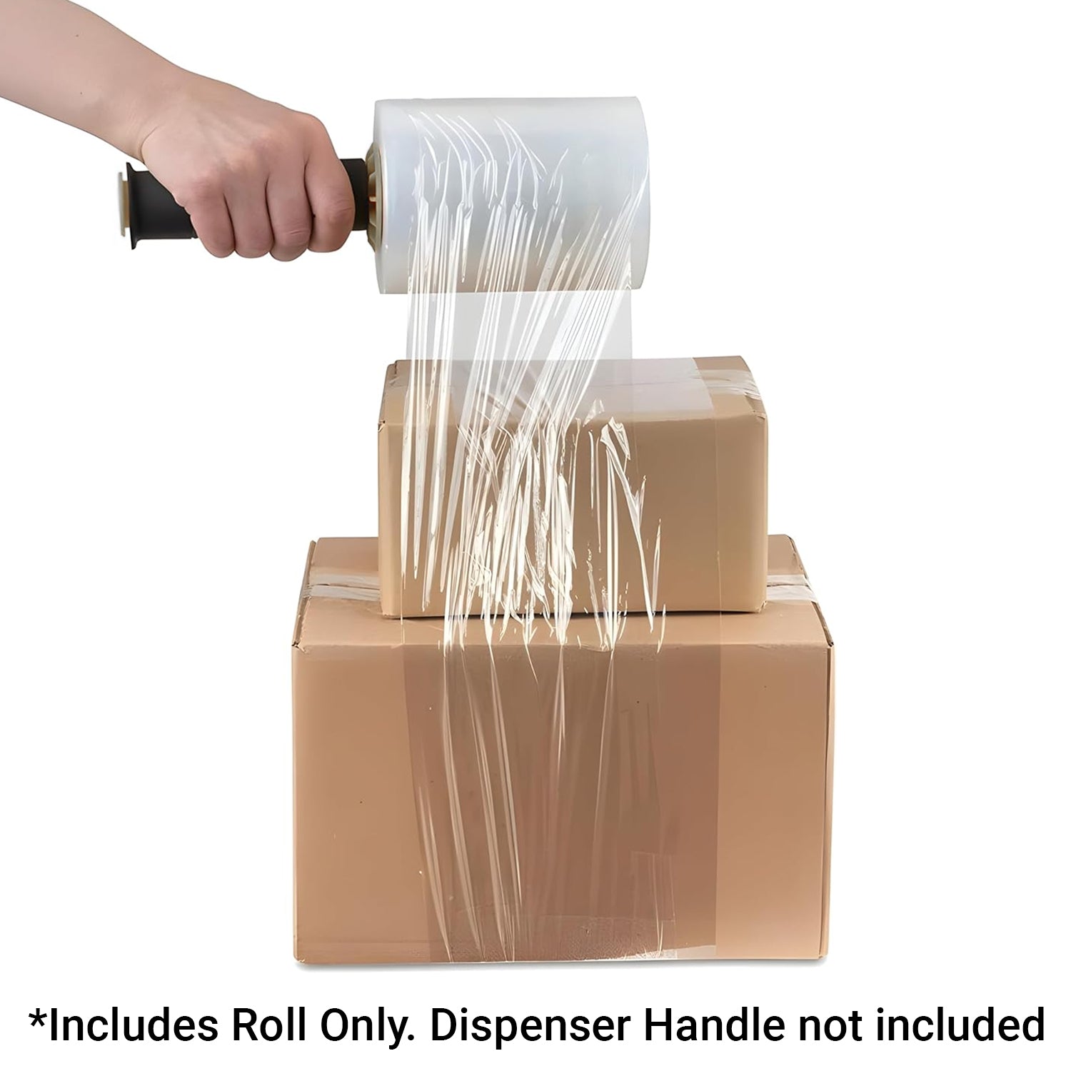 TRENDIKRAFT 4 inch X 200 metres Transparent Stretch Wrap Film Wrapper Roll for Shrink Packing & Wrapping Luggage (Pack of 1)
