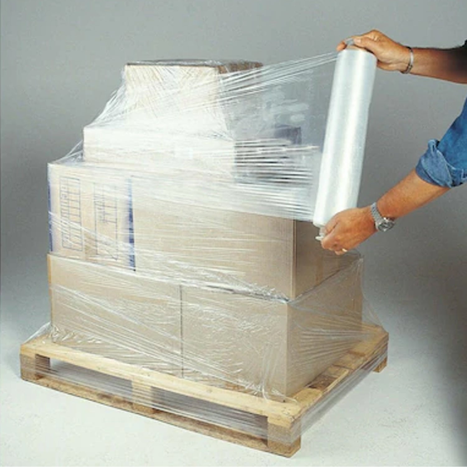 TRENDIKRAFT 8 inch X 200 metres Transparent Stretch Wrap Film Wrapper Roll for Shrink Packing & Wrapping Luggage (Pack of 1)
