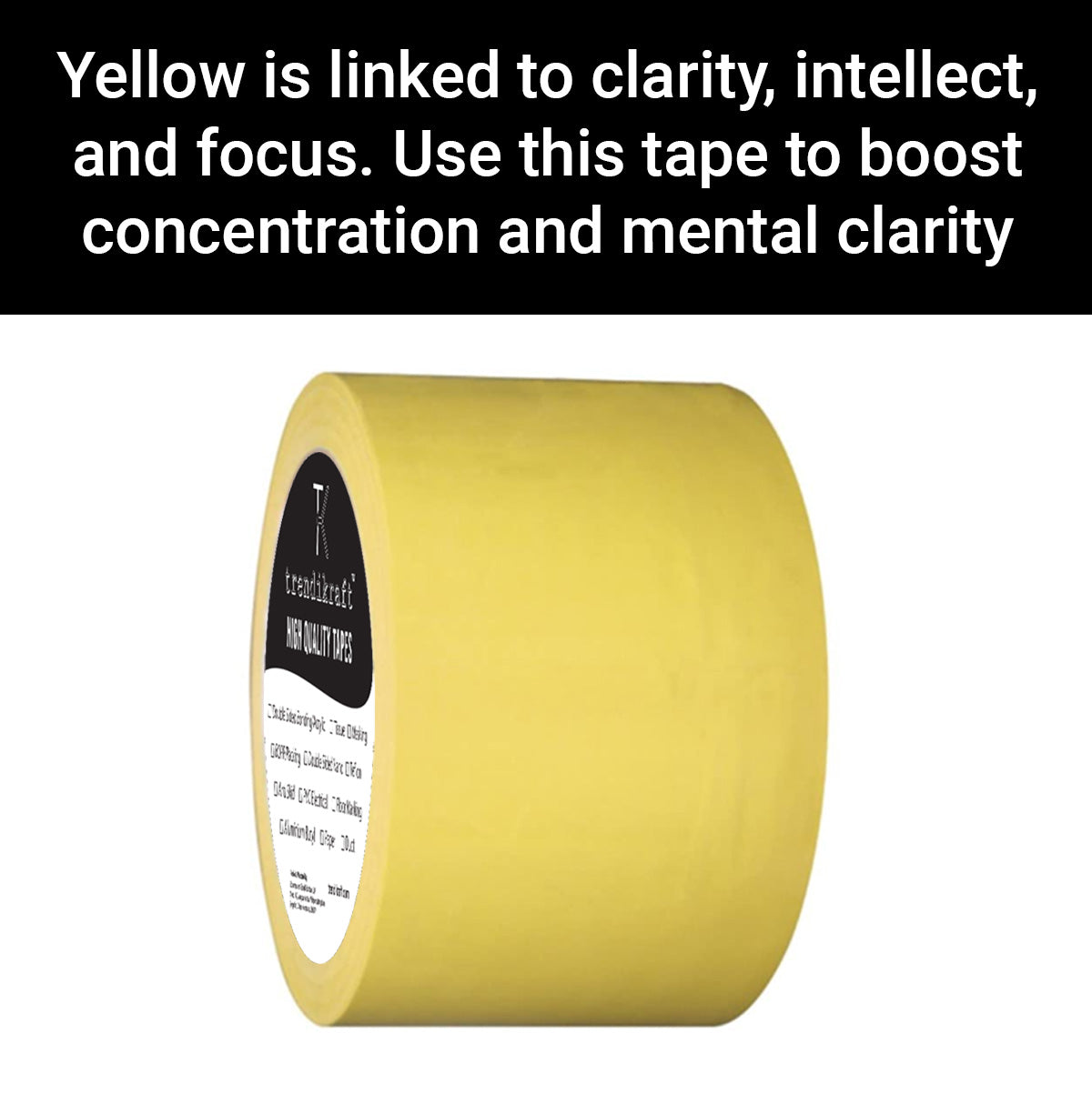TRENDIKRAFT 4 Inch x 15 mtr Vastu Yellow Color Tape For Toilet, Kitchen and Home Entrance, Vastu Tape Remedy (Yellow, 4 Inch, 15 metres)